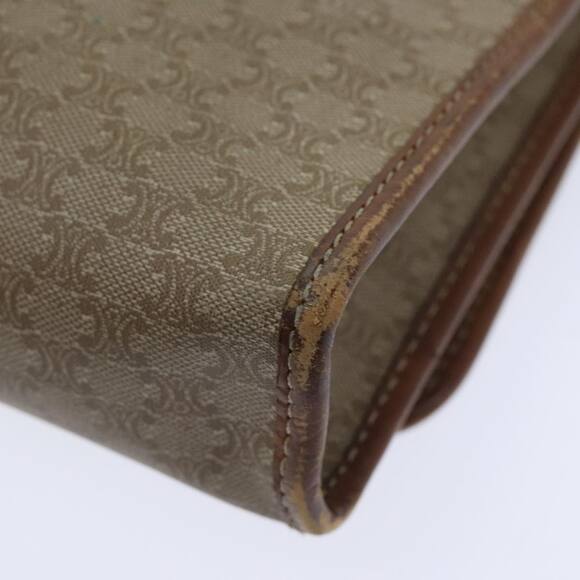 CELINE Macadam Canvas Shoulder Bag Beige - Picture 15 of 16